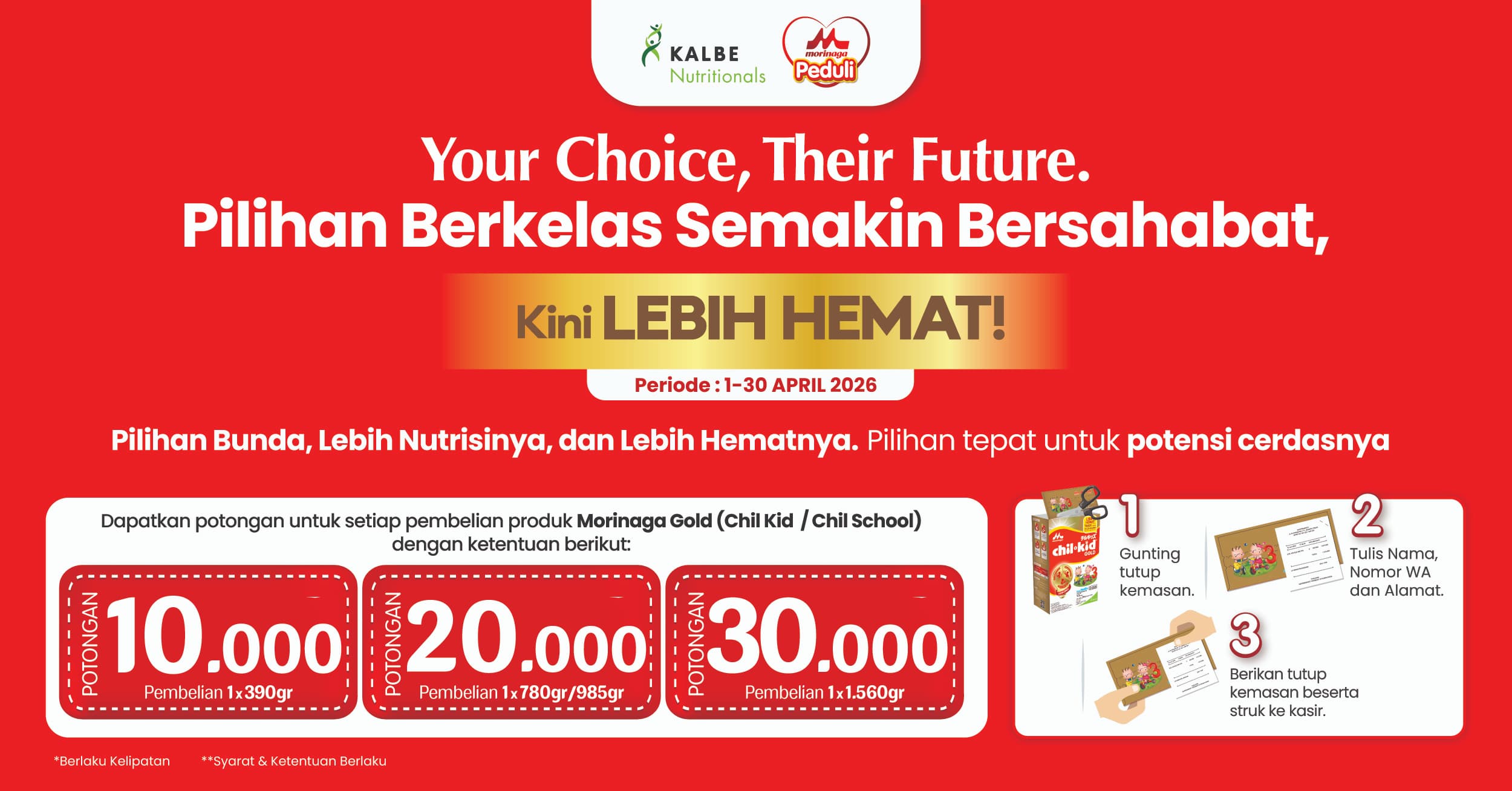 Morinaga Peduli Belanja Lebih Hemat dapat Potongan Harga hingga Rp 30.000