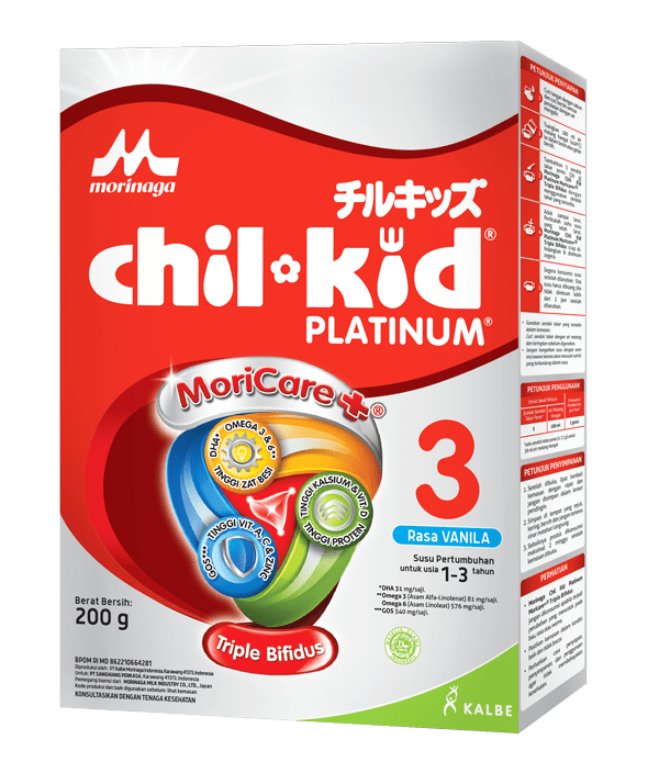 Spesifikasi: Berat 200gr, untuk usia 1-3 tahun. Tersedia rasa vanila.