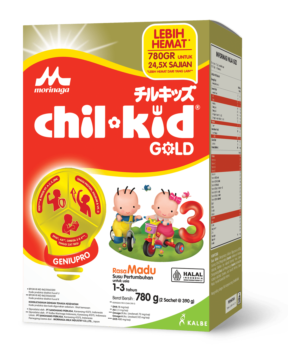 Spesifikasi: Berat 780gr, untuk usia 1-3 tahun. Tersedia rasa vanila dan madu