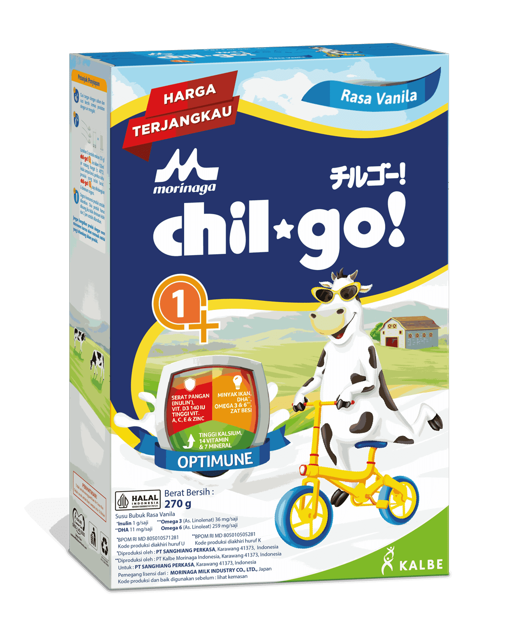 Spesifikasi: Berat 270gr
Tersedia rasa vanila dan madu